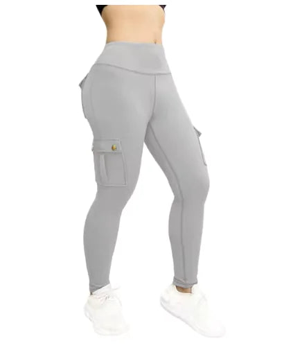 6. High Elastic Fitness Workwear Pants with Pockets for Women