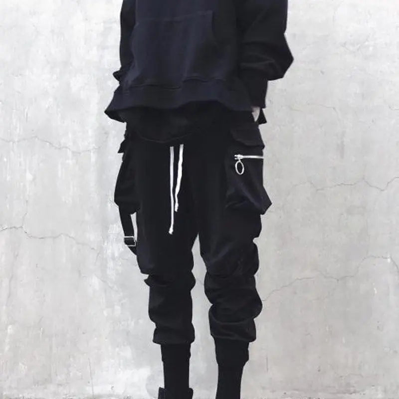 Men Black Cargo Pants