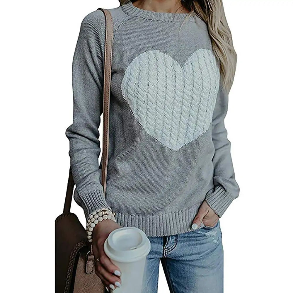 Heart Stitched Chill Girl Sweater