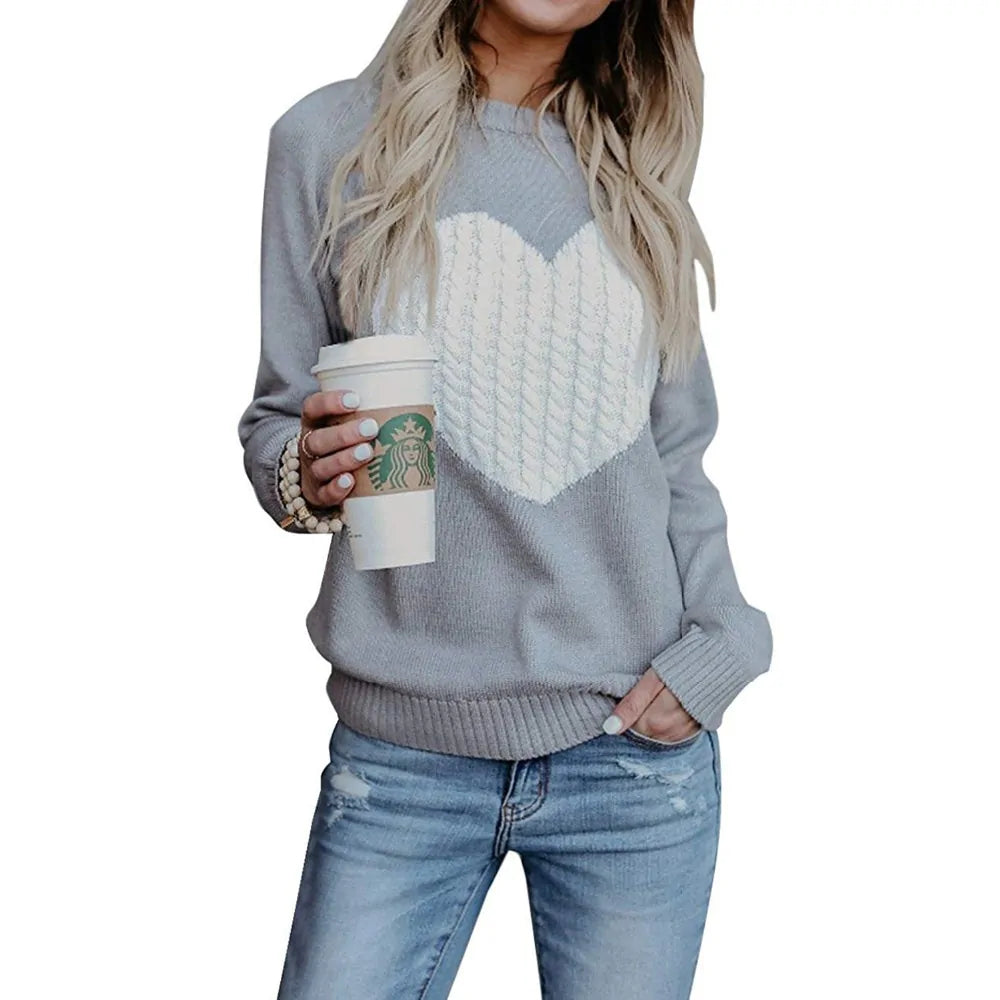 Heart Stitched Chill Girl Sweater