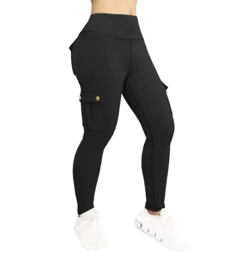 6. High Elastic Fitness Workwear Pants with Pockets for Women