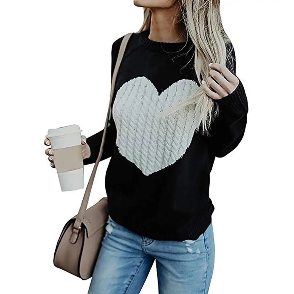 Heart Stitched Chill Girl Sweater