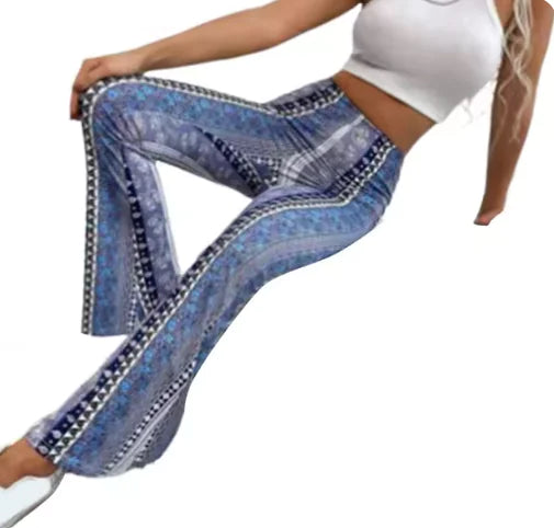 Flare Print Pants