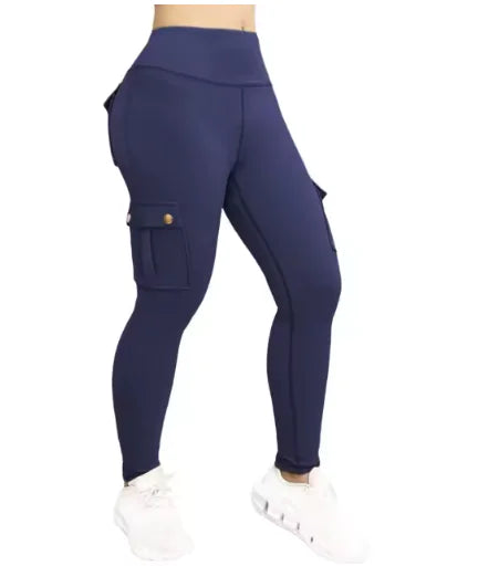 6. High Elastic Fitness Workwear Pants with Pockets for Women